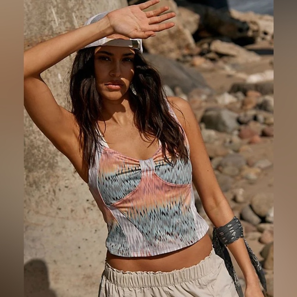 Free People NWOT Kindred Spirit Printed Tank